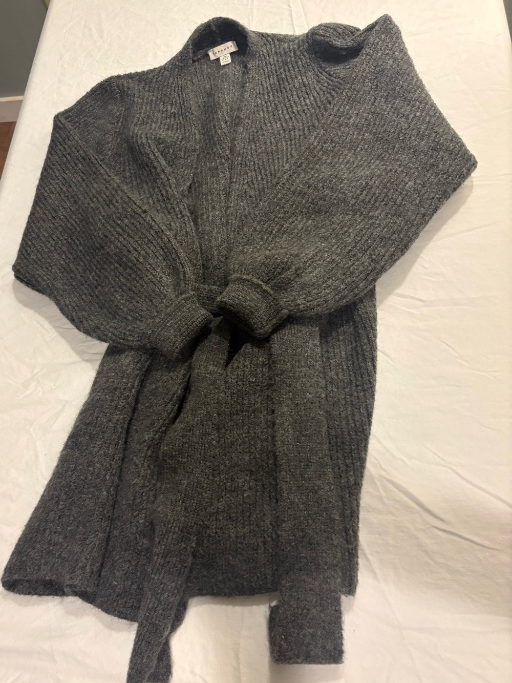 Cozy Gray Open-Front Women’s Sweater Cardigan